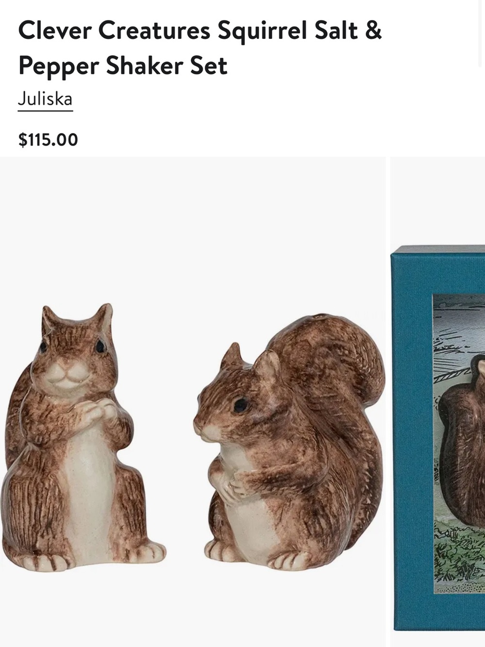 Squirrel Salt and Pepper Set/2pc
by Juliska - Picture 3 of 8